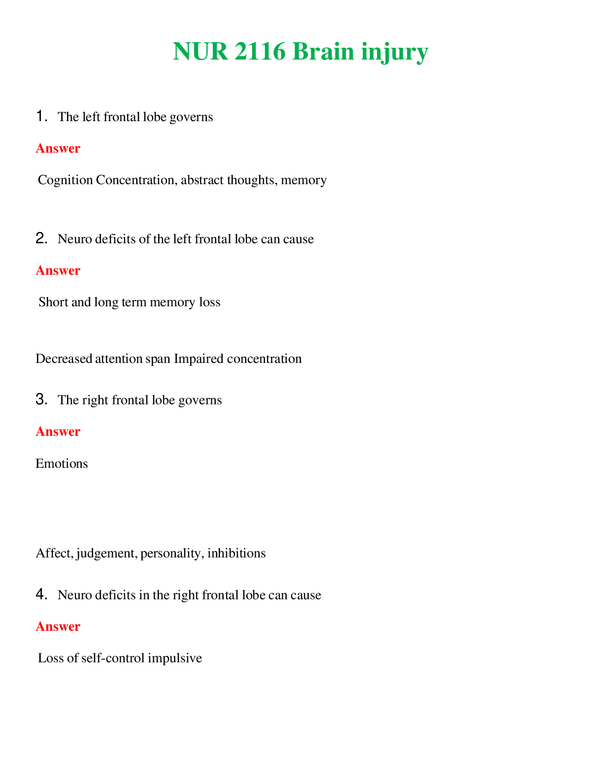 Preview image for NUR 2116   BRAIN INJURY | GRADED A+ QUESTIONS & ANSWERS
