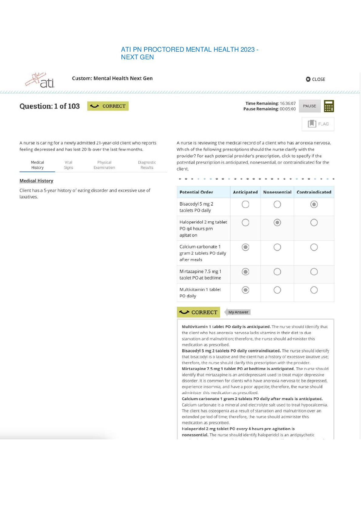 Preview image for ATI PN PROCTORED MENTAL HEALTH 2023 -NEXT GEN