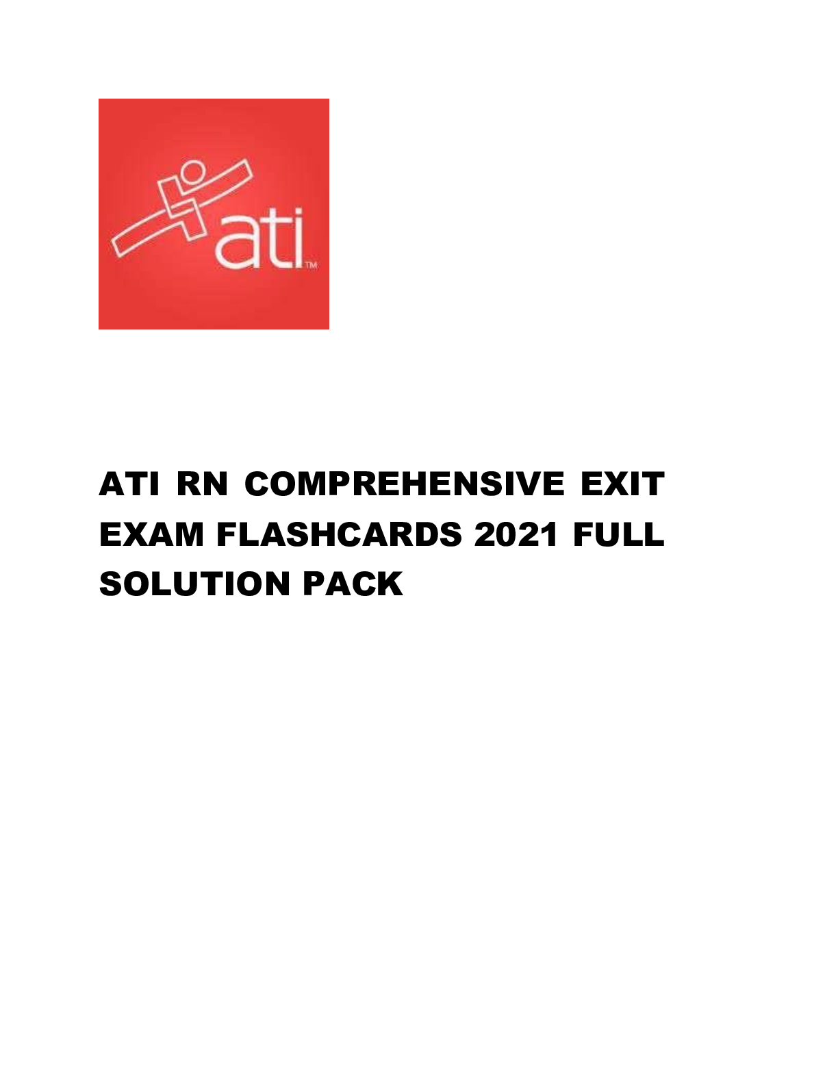 Ati rn comprehensive exit exam