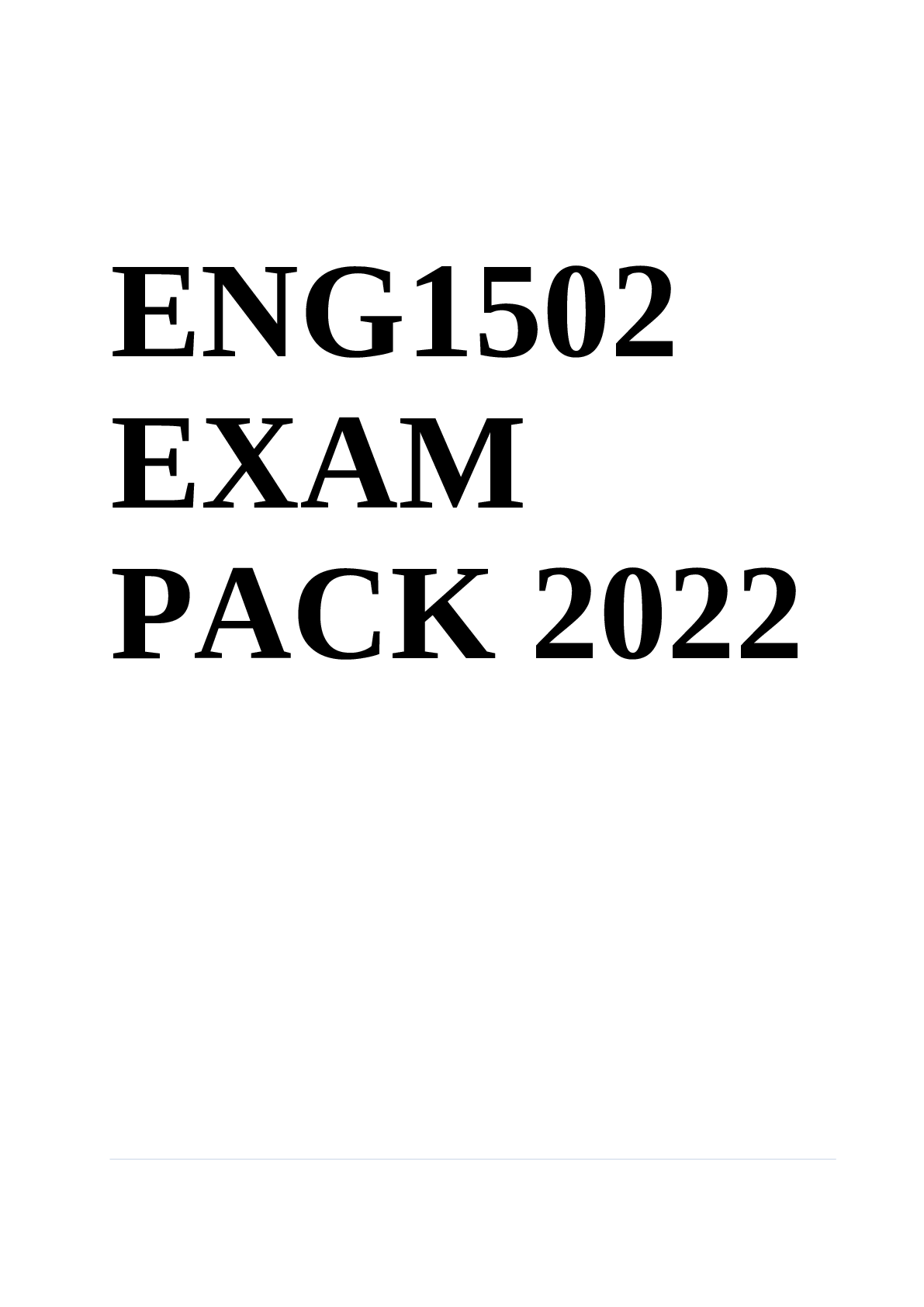 Preview of ENG1502 EXAM PACK 2022