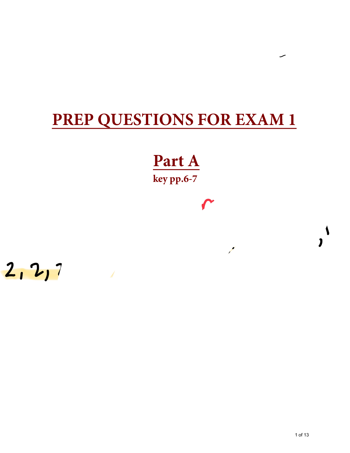 Preview image of MATH 1308 Exam 1 prep questions 2024 document