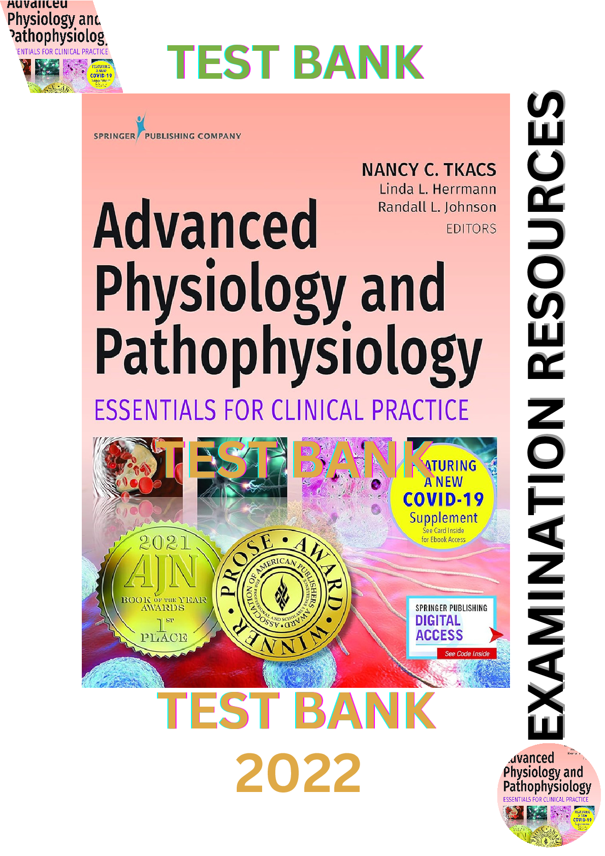 Preview image for Test Bank: Advanced Physiology & Pathophysiology: Essentials for Clinical Practice 1E by Nancy Tkacs, Linda H. , Randall J. All Chapters (1-17)