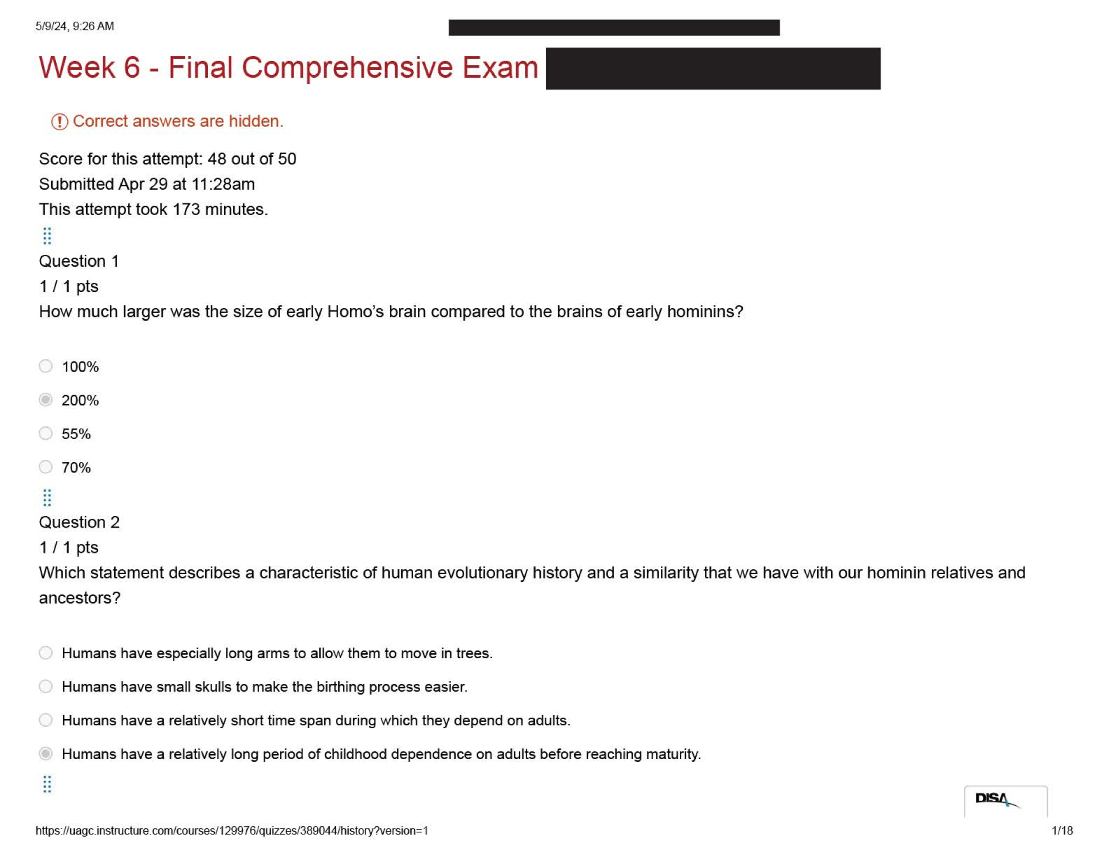 Preview of PSY 605 Week 6 Final Comprehensive Exam