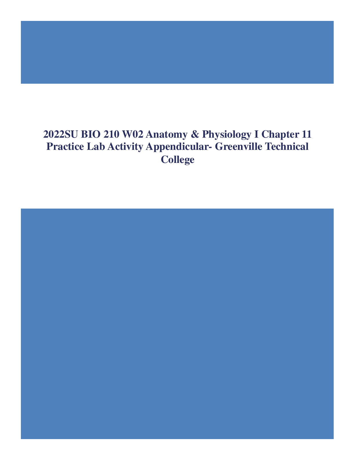 2024SU BIO 210 W02 Anatomy & Physiology I Chapter 11 Practice Lab Activity Appendicular- Greenville Technical College