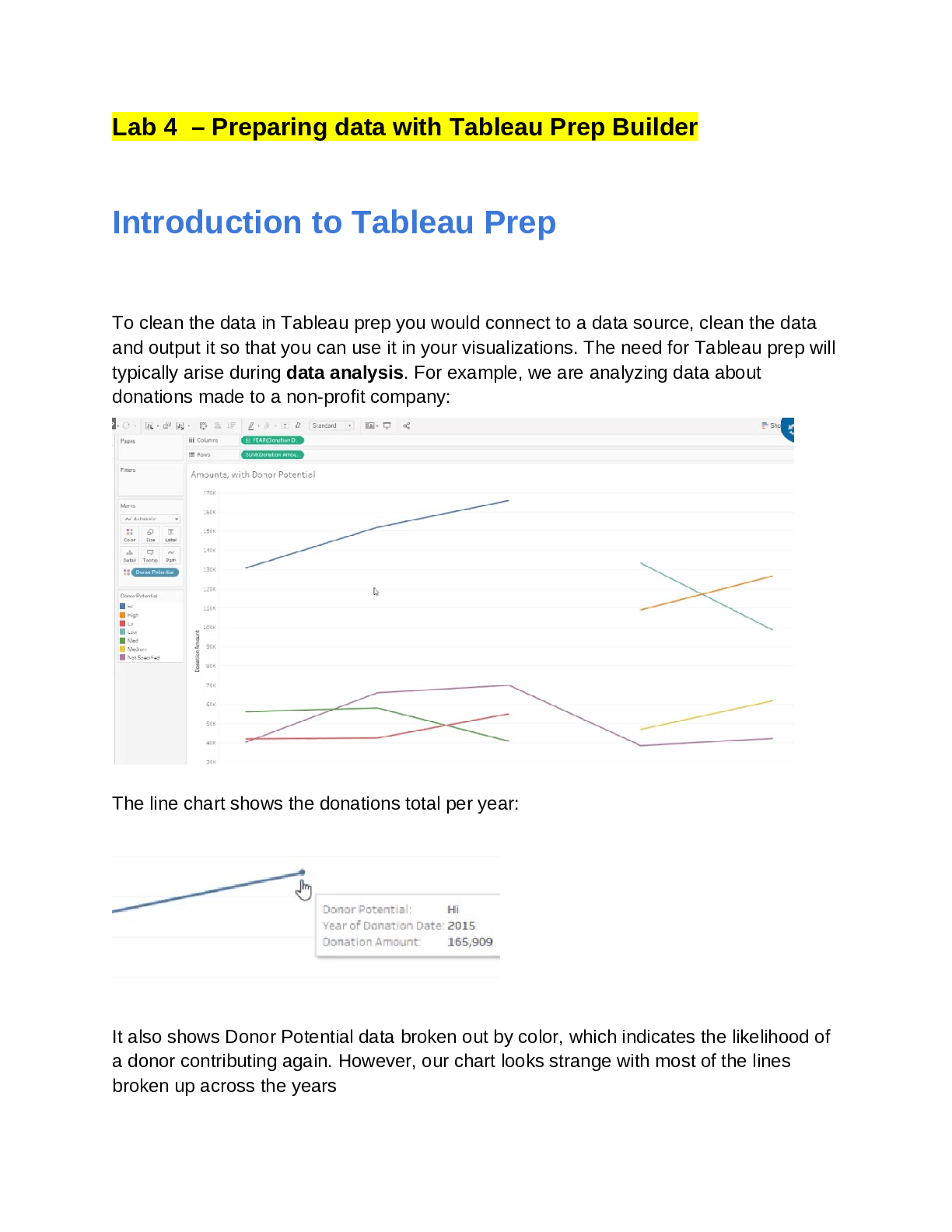 Lab 4 – Preparing data with Tableau Prep Builder