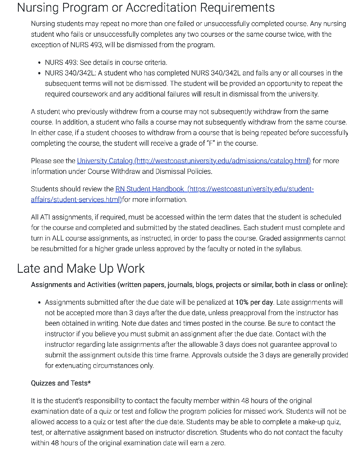 Preview of NURS 497 Nursing Capstone 202404SPII OL F Syllabus Concourse part 2
