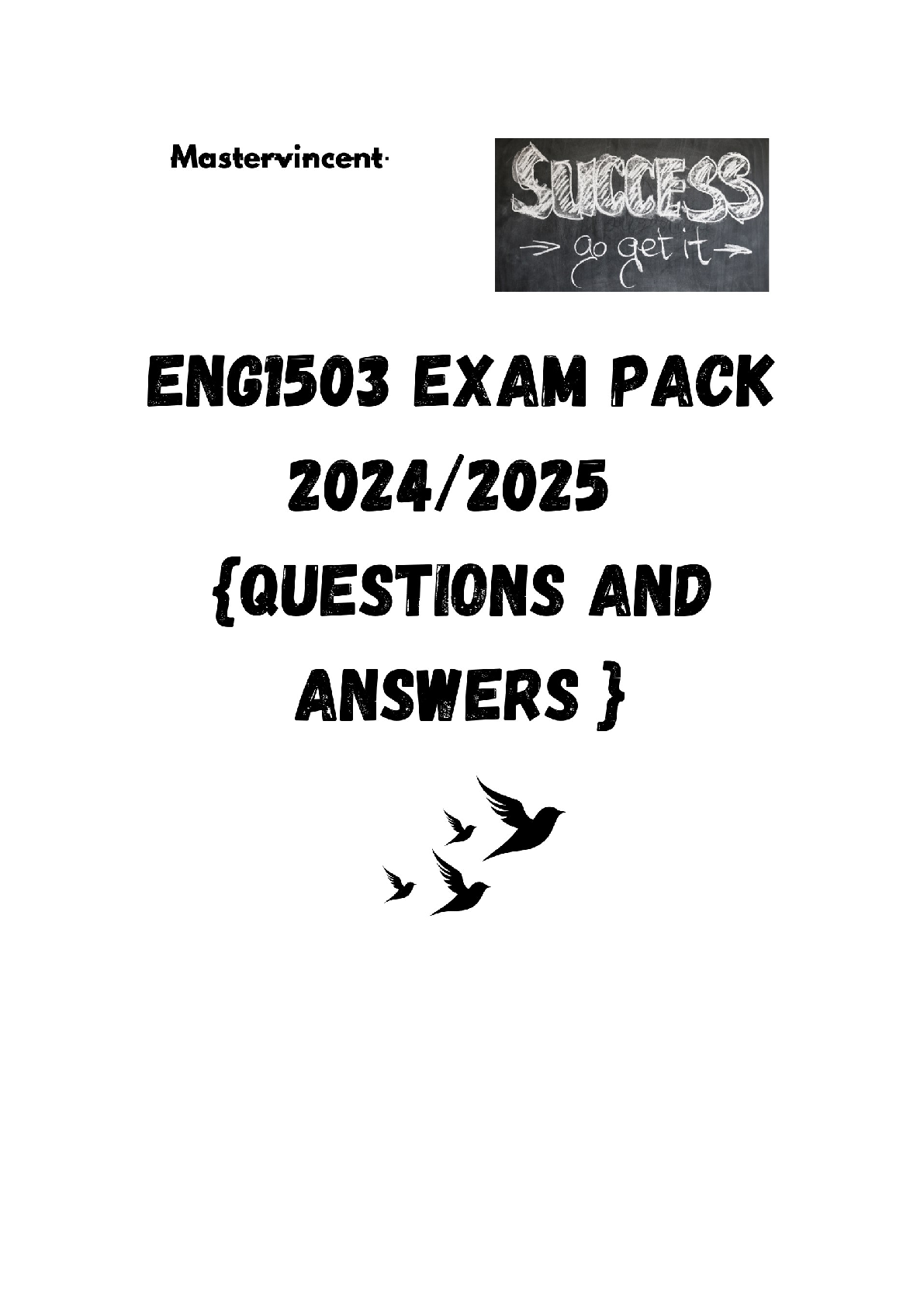 Preview of ENG1501 Exam Paper January 2024
