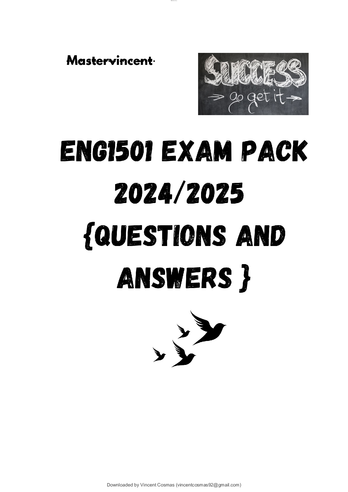 Preview of ENG1503 Exam Paper January 2024