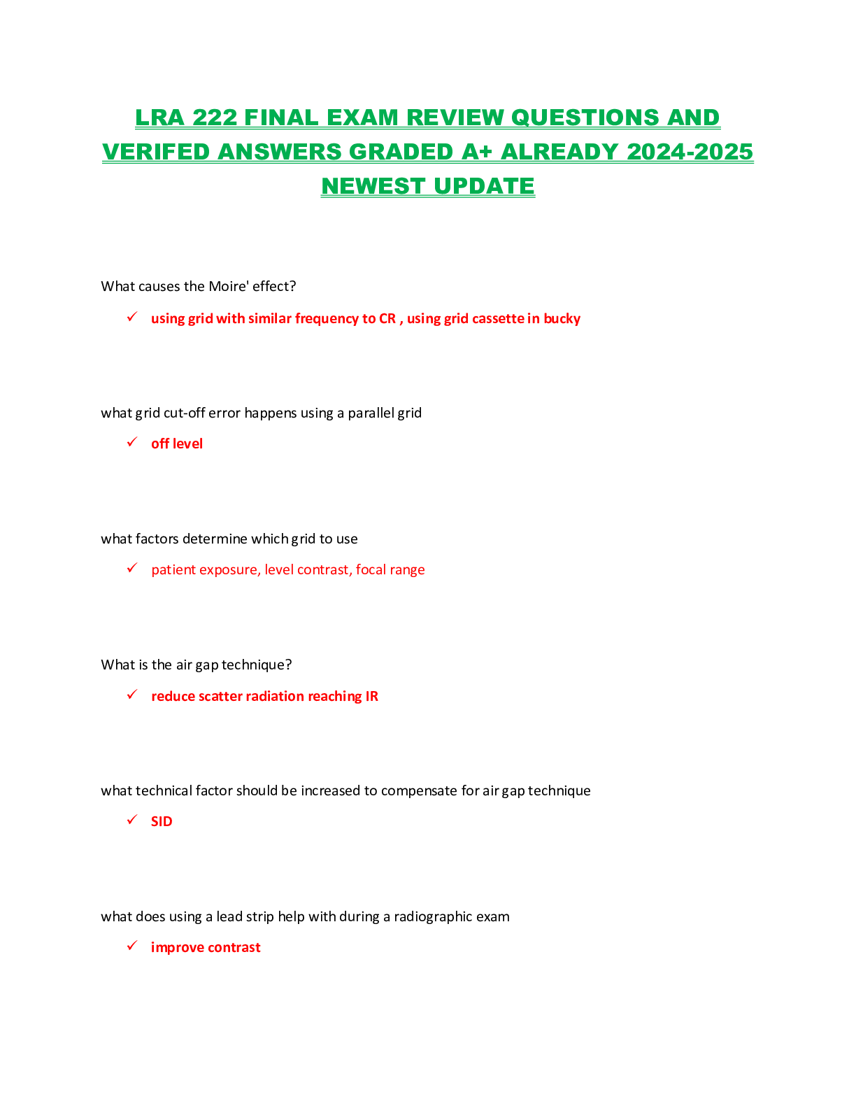 Preview image for LRA 222 FINAL EXAM REVIEW QUESTIONS AND VERIFED ANSWERS GRADED A+ ALREADY 2024-2025 NEWEST UPDATE