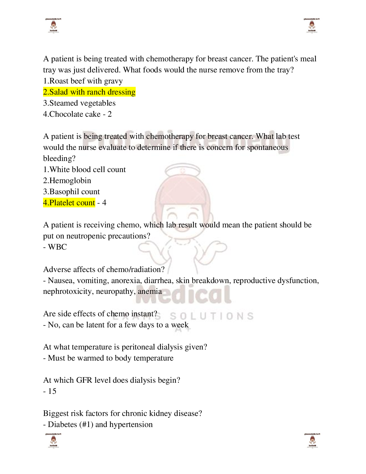 Preview image for Hondros Nur 235 Exam 2 Questions & Answers