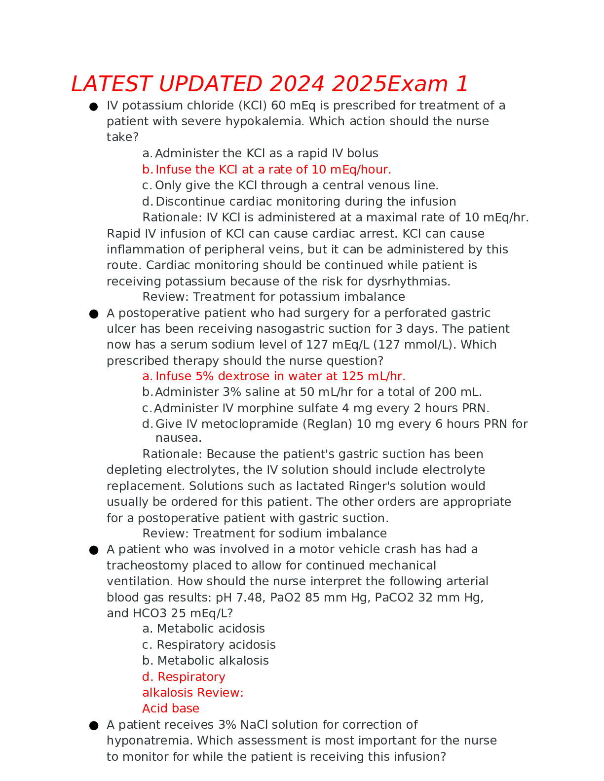 Preview image for Adult Health LATEST UPDATED 2024 2025 Exam 1.pdf