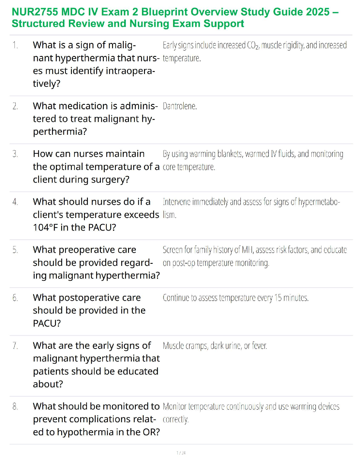 Preview image for NUR2755 MDC IV Exam 2 Blueprint Overview Study Guide 2025 – Structured Review and Nursing Exam Support