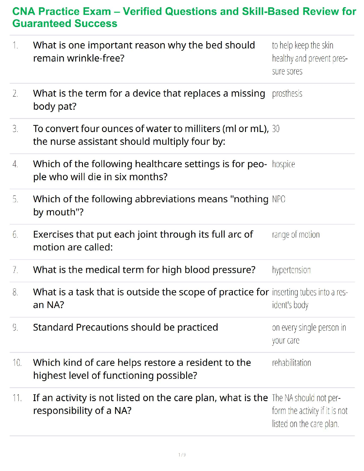 Preview image for CNA Practice Exam – Verified Questions and Skill-Based Review for Guaranteed Success