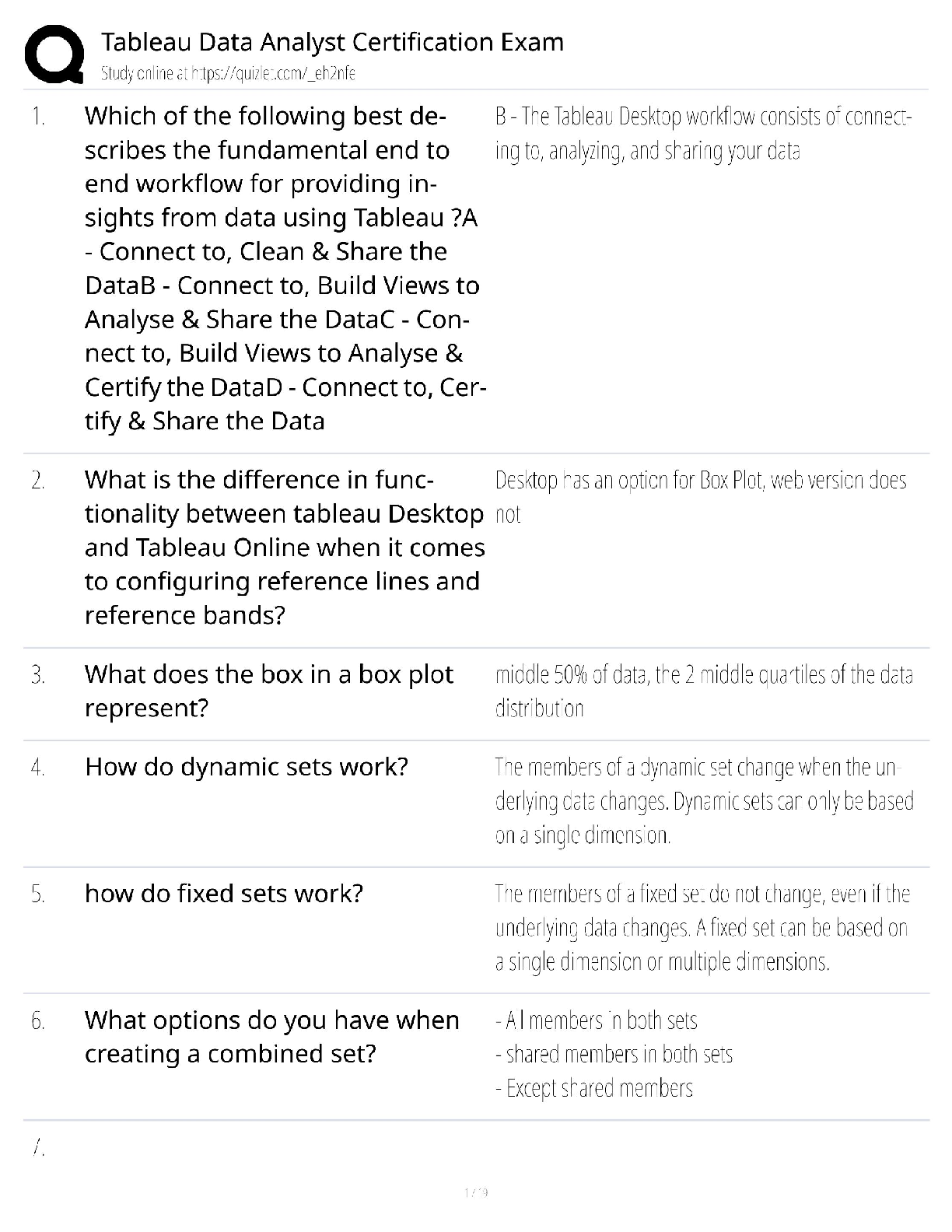 Preview of Tableau Data Analyst Certification Exam Complete Study Guide & Practice Test