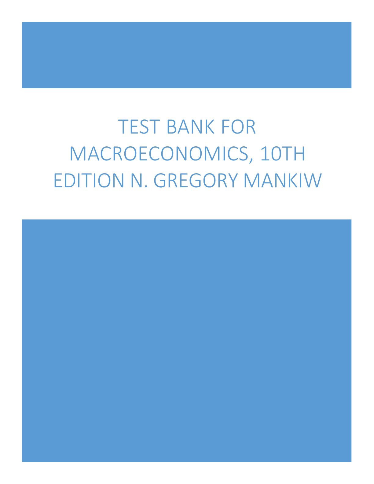 Preview image for TEST BANK FOR  MACROECONOMICS, 10TH  EDITION N. GREGORY MANKIW
