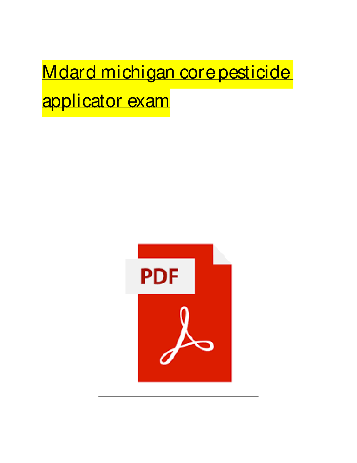 Preview of MDARD Core Pesticide Exam correctly answered latest 2025 GRADED A