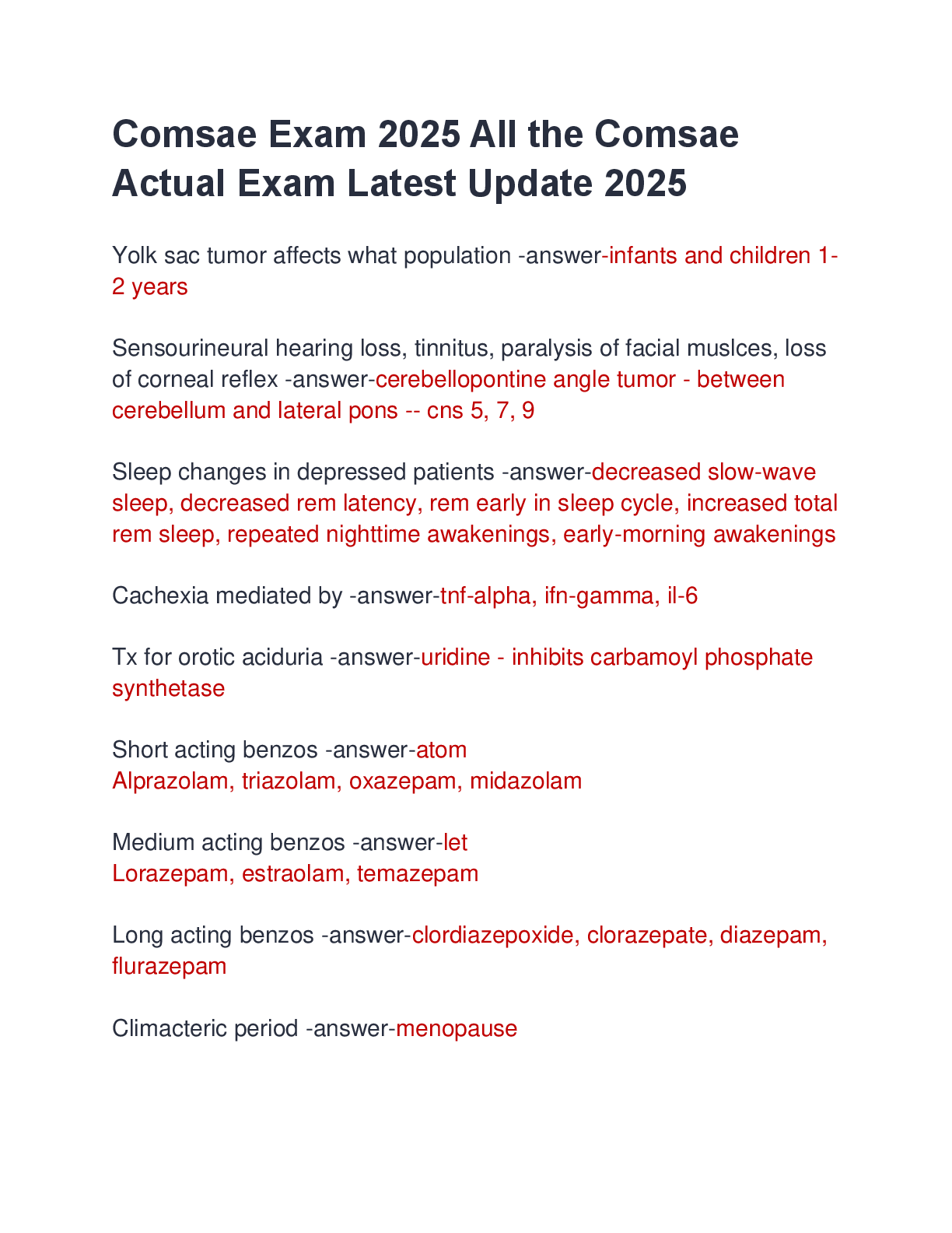 Preview image for Comsae Exam 2025 All the Comsae  Actual Exam Latest Update 2025