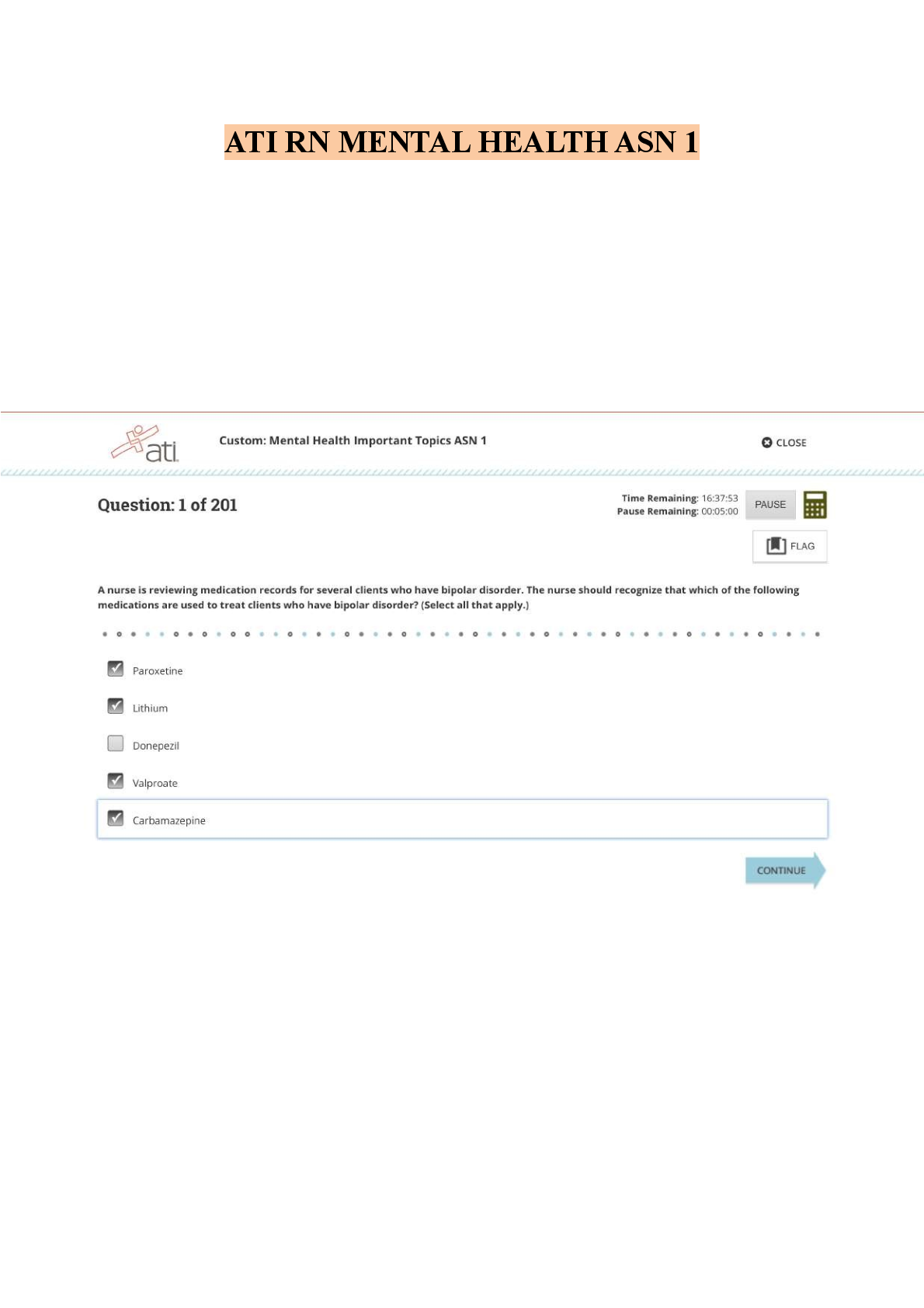 Preview image for ATI RN CUSTOM MENTAL HEALTH NEXT GEN