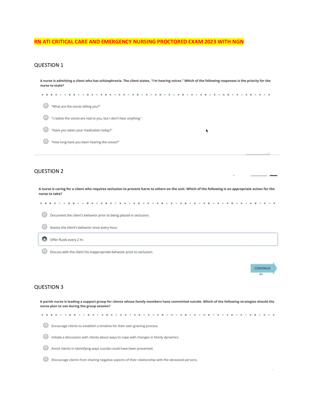 Preview image for RN ATI ADULT MEDSURG PROCTORED EXAM 2023 WITH NGN