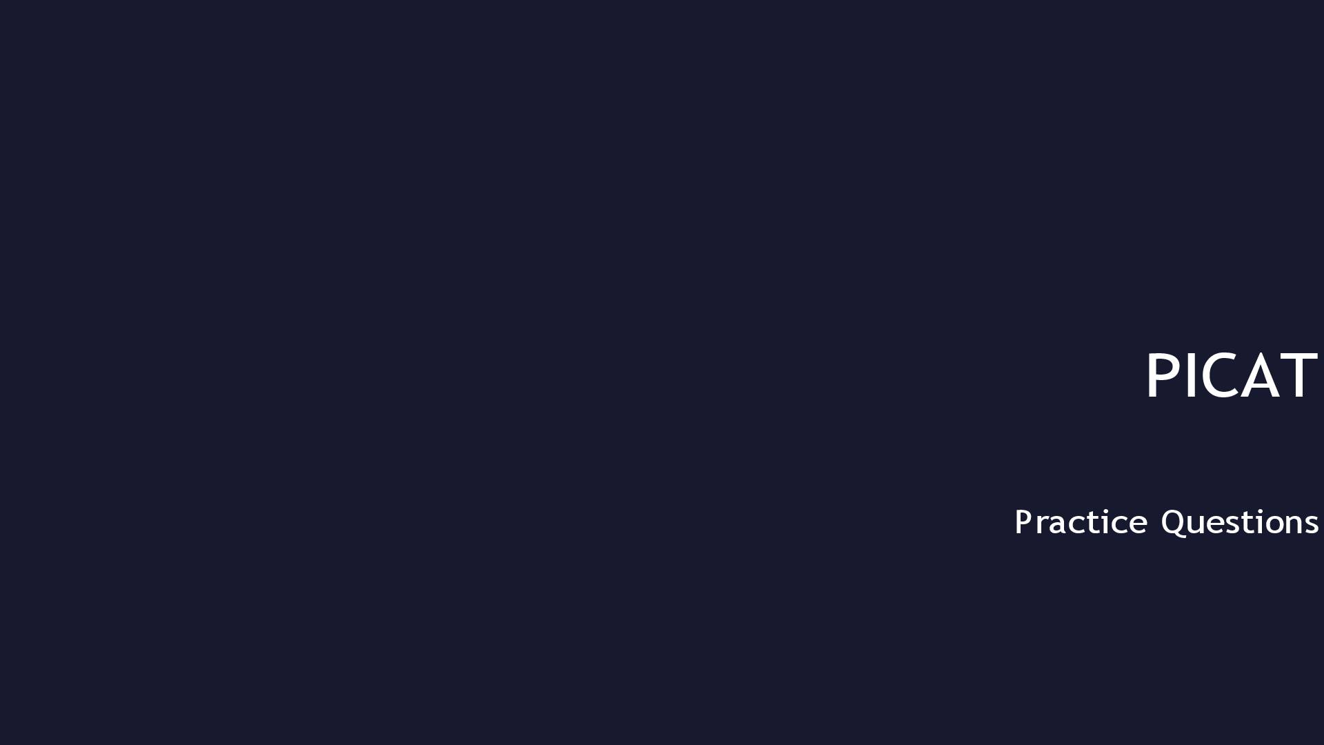 Preview image for PICAT  Practice Questions & Answers 2025