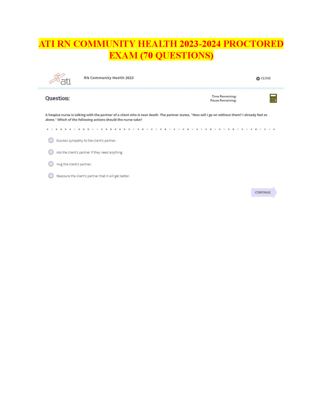 Preview image for ATI RN COMMUNITY HEALTH 2023 Revised