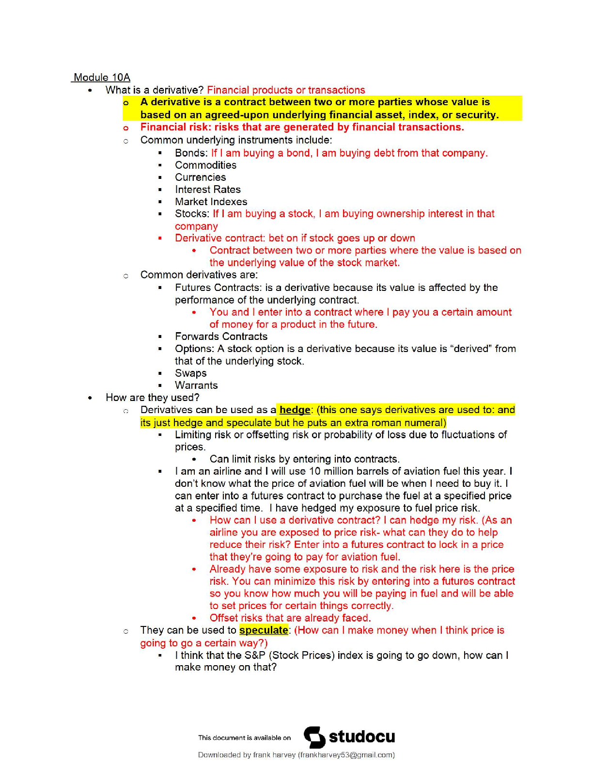 Recommended document preview for RMI 2302 Risk in Business & Society / 2025 Lecture Notes & Exam Study Guide