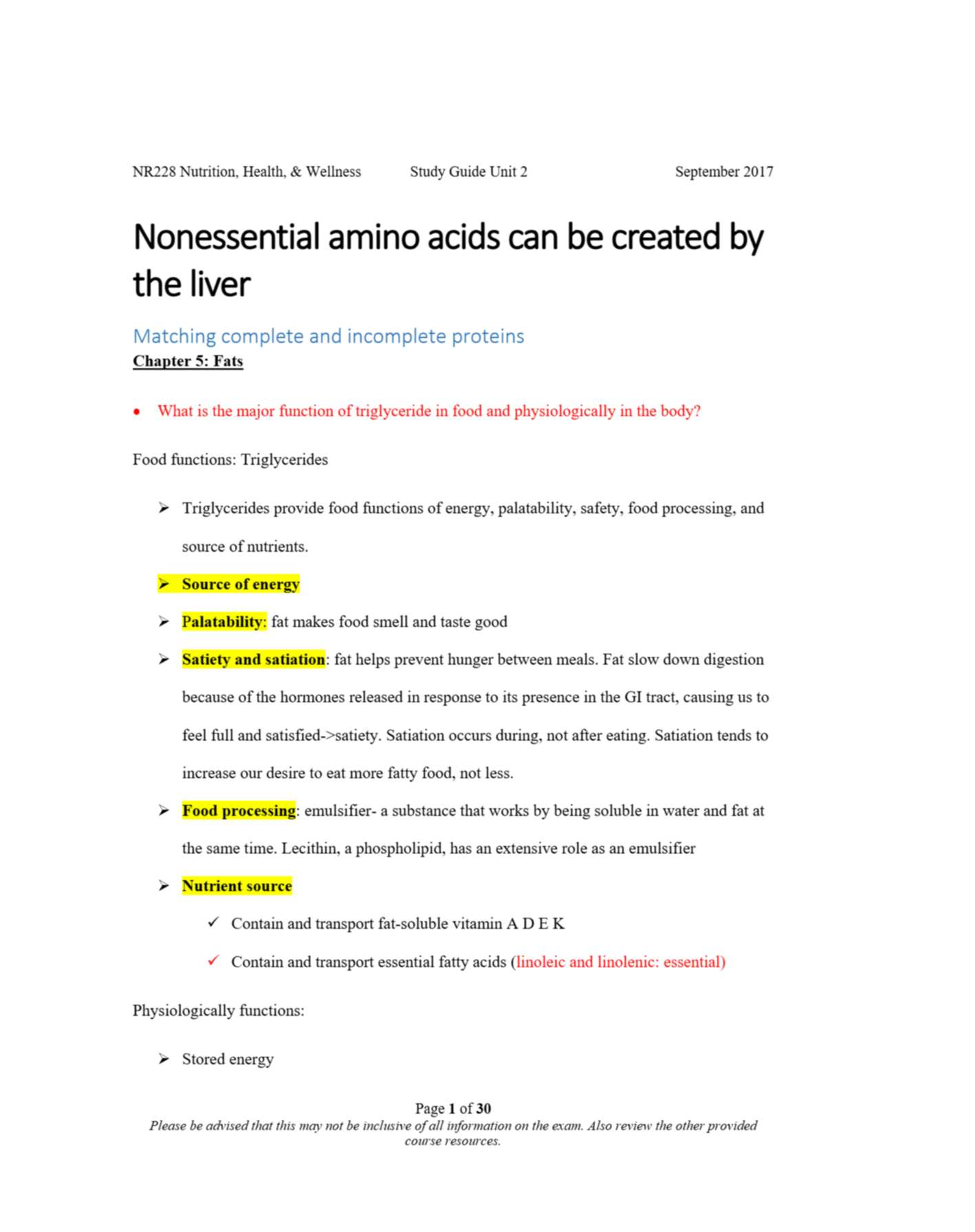 Preview image for Nonessential Amino  Acids and Liver Function