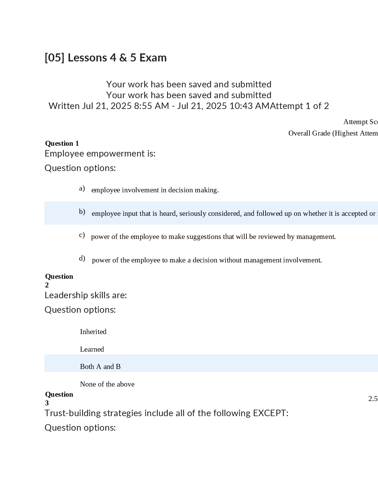 Preview image for C BZ440 Quality Control Lesson 4 & 5 Exam | Questions and Answers | Ashworth College