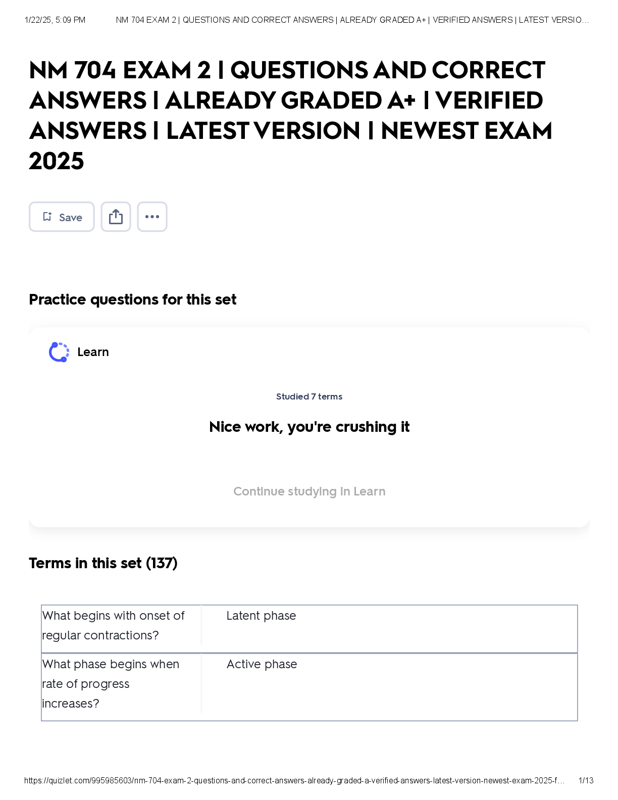NM 704 EXAM 2 | QUESTIONS AND CORRECT ANSWERS | ALREADY GRADED A+ | VERIFIED ANSWERS