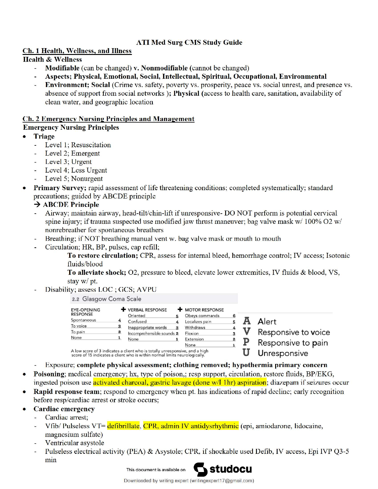 Preview of NUR 242 Galen College – ATI Med-Surg CMS Study Guide | NEW 2025 Version – Score 100%