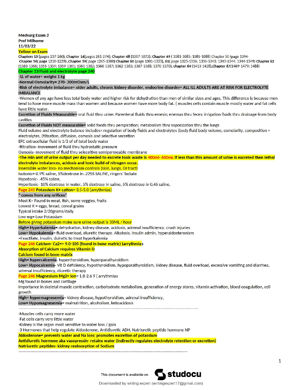 Preview image for NUR 242 Galen College – MedSurg Exam 2 Notes | 2025 Updated Version – Score 100%