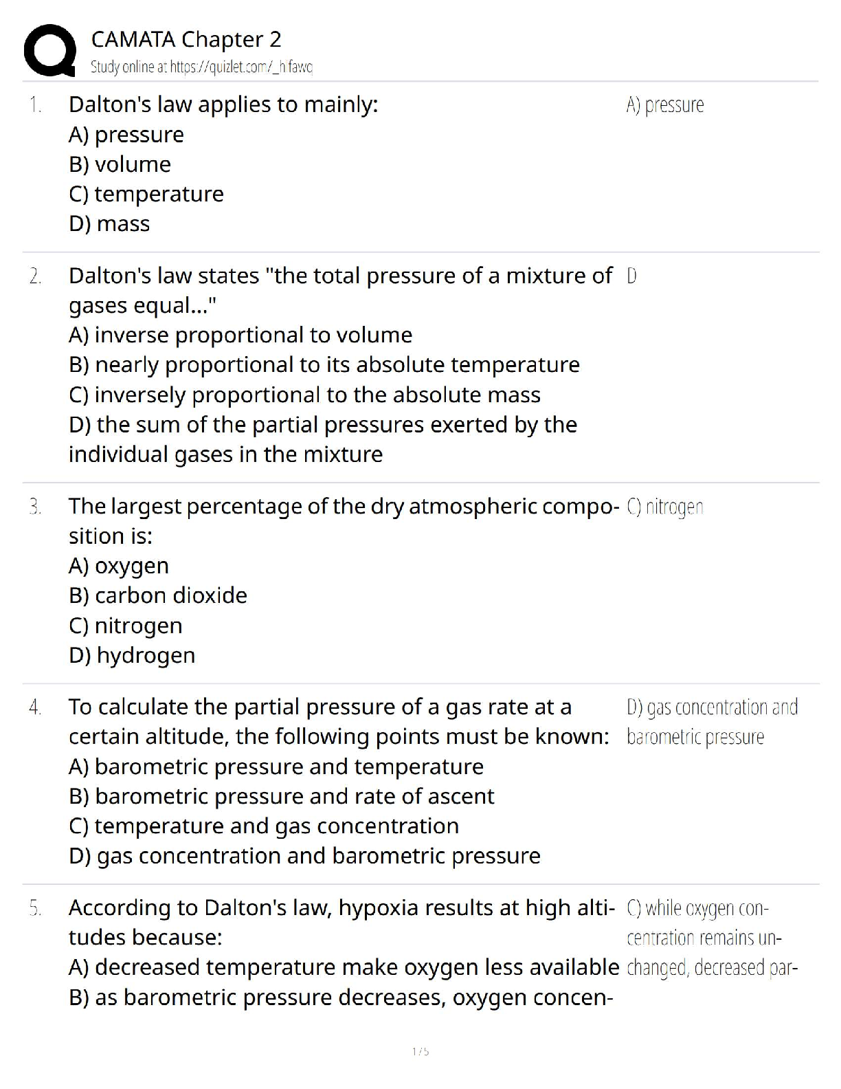 Preview of CAMATA Chapter 2 / Flight Paramedic Study Guide 2025 –   / New Version