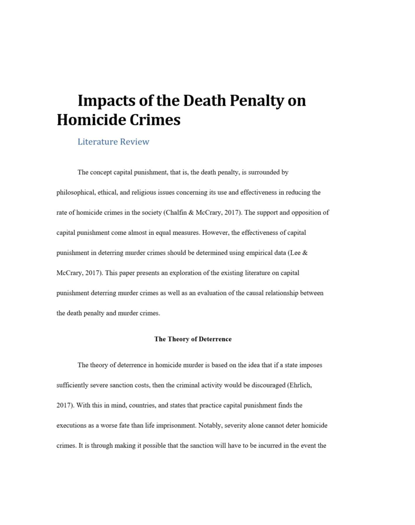 Preview image for Impacts of the Death Penalty on Homicide Crimes