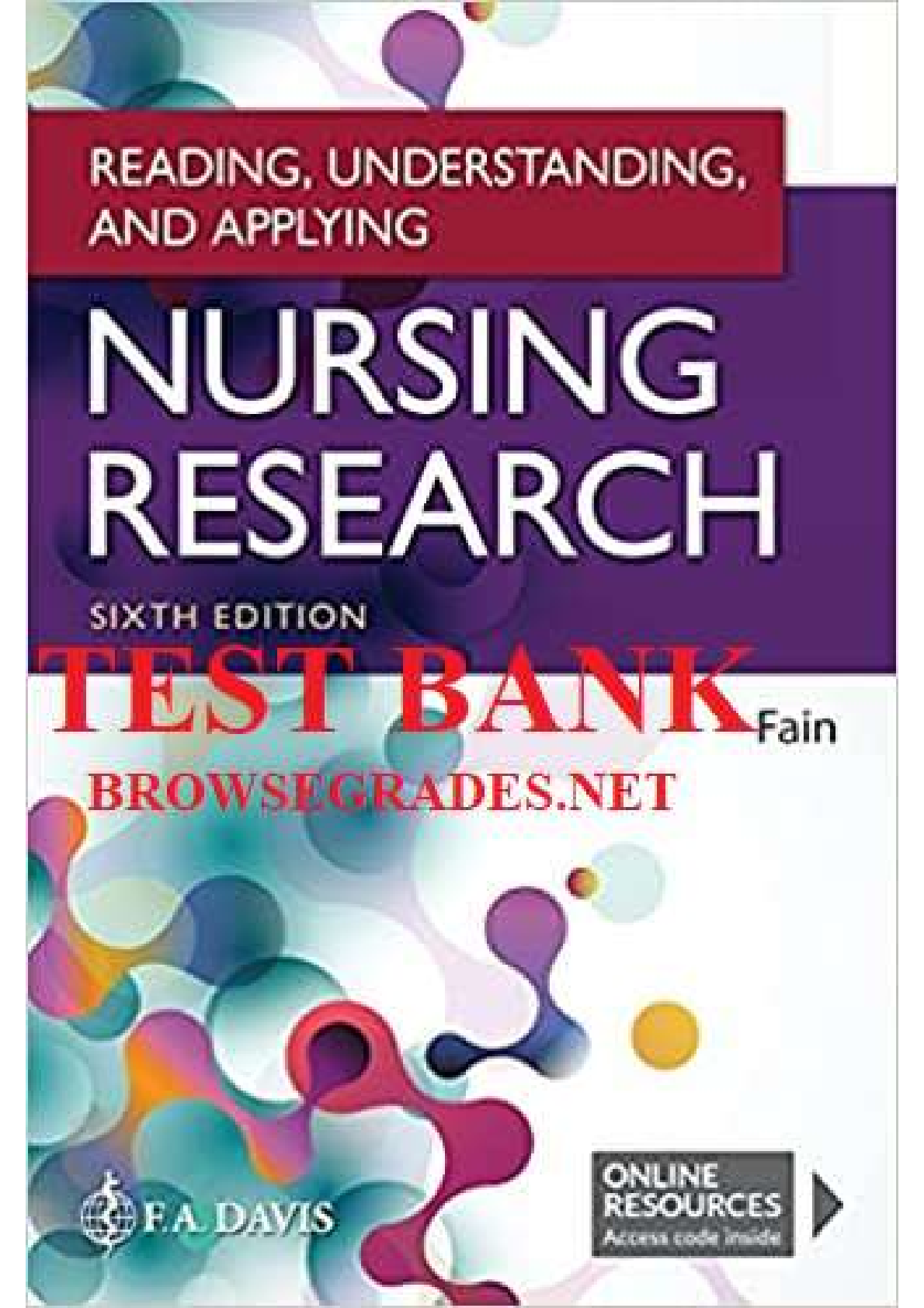 Preview image for Reading, Understanding And Applying Nursing Research 5th Edition Edition By  James A. Fain TEST BANK