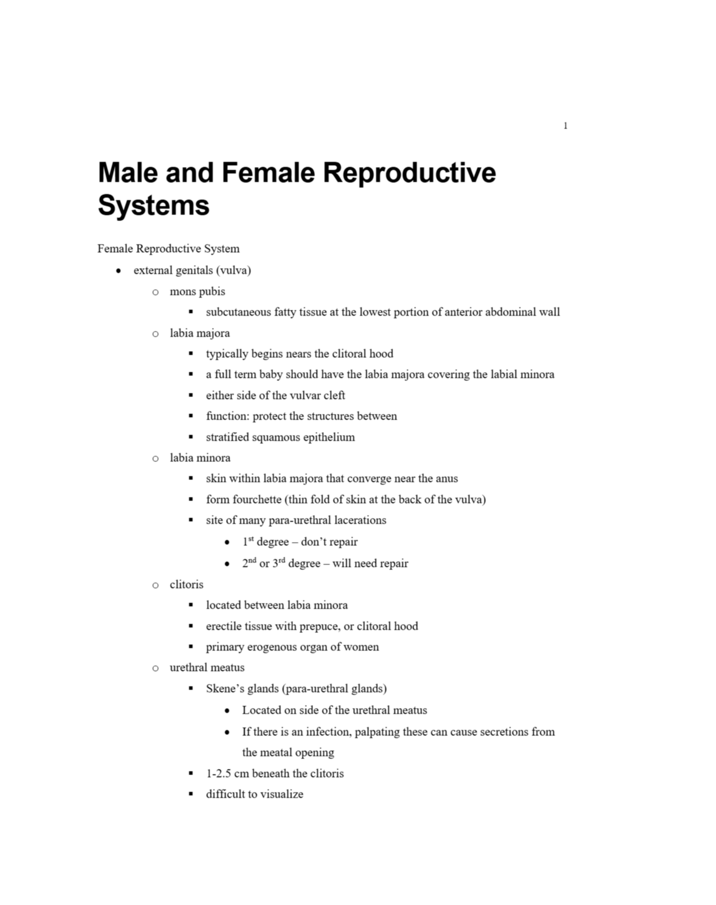 Preview image for MALE AND FEMALE REPRODUCTIVE SYSTEMS