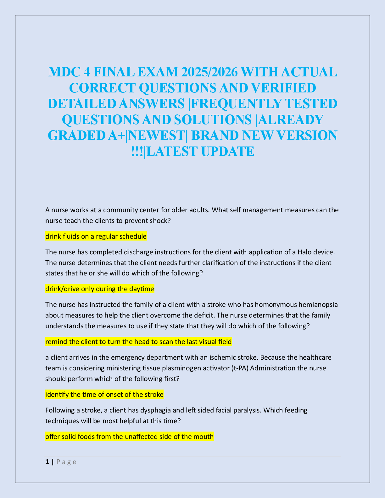 MDC 4 FINAL EXAM  