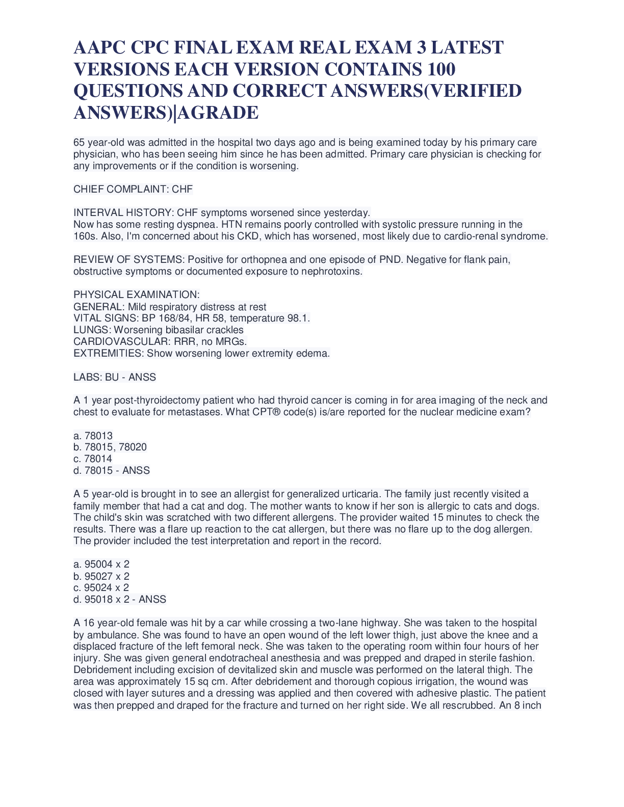 Preview image for AAPC CPC FINAL EXAM_REAL_EXAM_3_LATEST_VERSIONS_EACH_VERSION_CONTAINS_100_QUESTIONS_AND_CORRECT_ANSW (2)