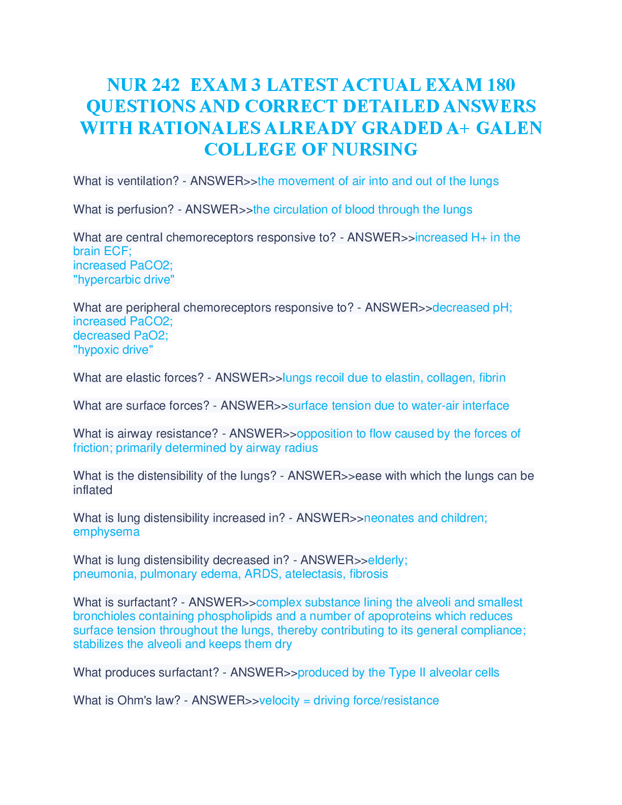 Preview image for NUR 242 EXAM 3_LATEST_ACTUAL_EXAM_180_QUESTIONS_AND_CORRECT_DETAILED_ANSWERS_WITH_RATIONALES_ALREAD (2)