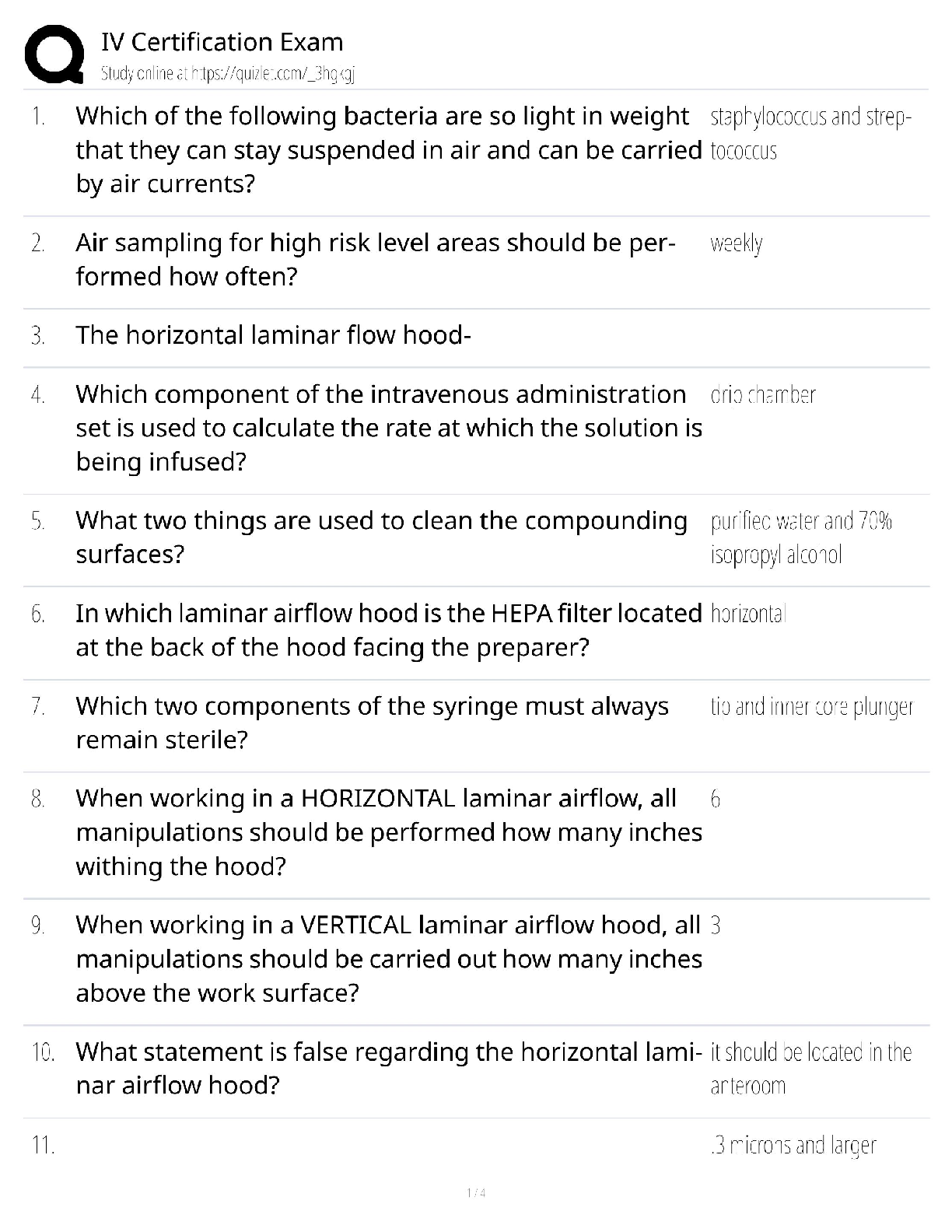 Preview image for IV Certification Exam 2025 | Study Guide & Practice Test | RN, LPN & Phlebotomy Prep