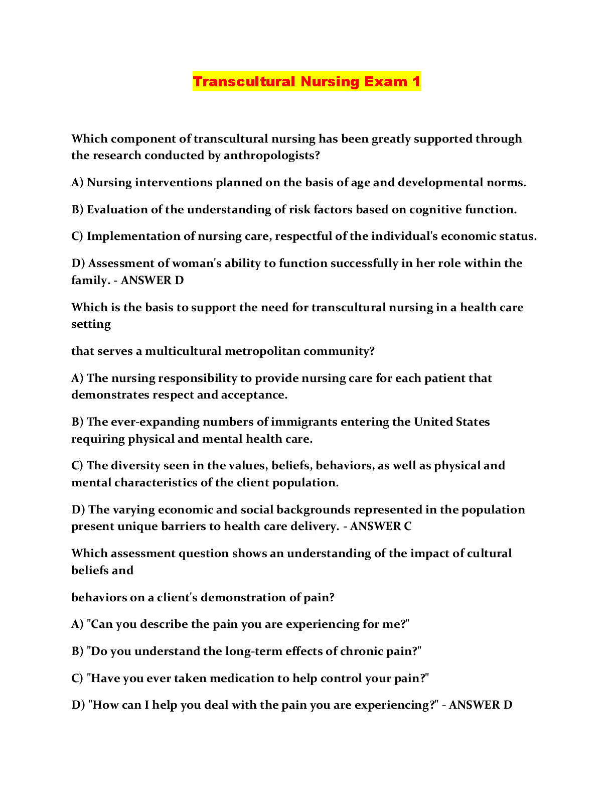 Preview image for 20230118144950 63c8070edf462 transcultural nursing exam 1.pdf