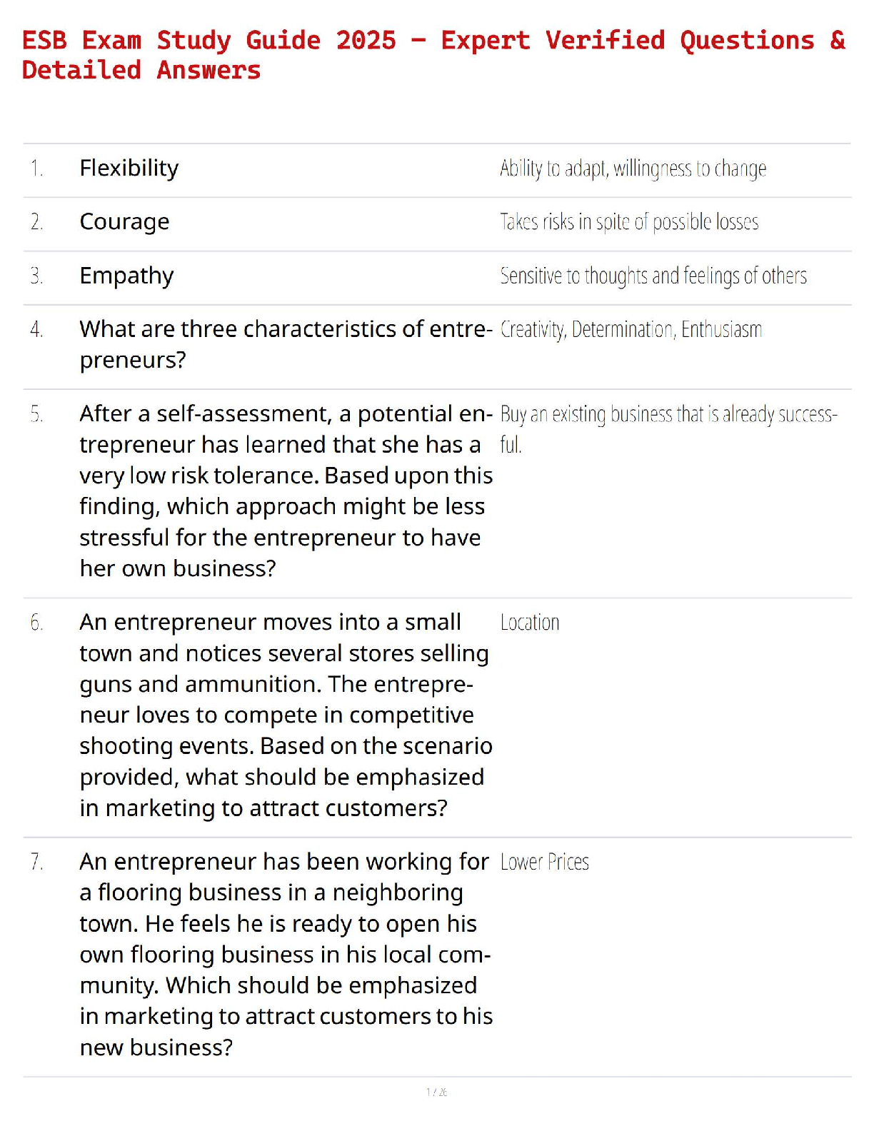 ESB Exam Study Guide 2025 – Expert Verified Questions & Detailed Answers