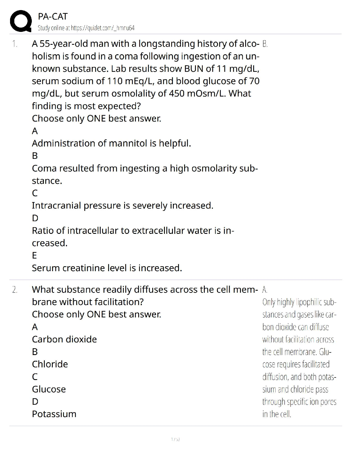 Preview of PA-CAT Study Guide / 2025 Update   New Version Exam Prep, Practice Questions &amp; Test Bank