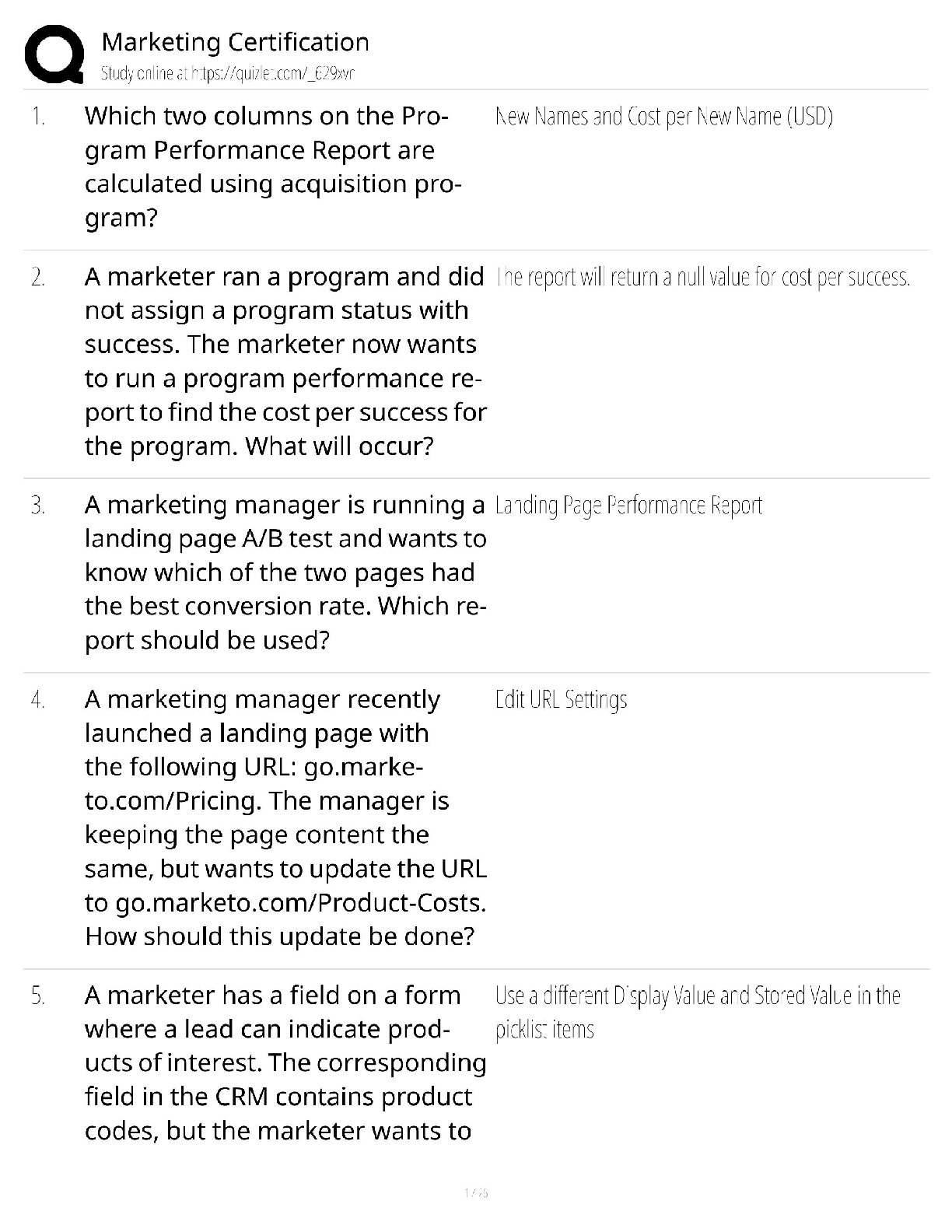 Marketing Certification / Professional Certified Marketer (PCM) Exam Prep / Study Guide & Test Bank / 2025 Update