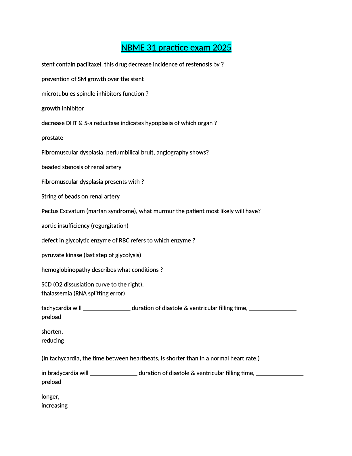 Preview image for NBME 31 practice exam 2025