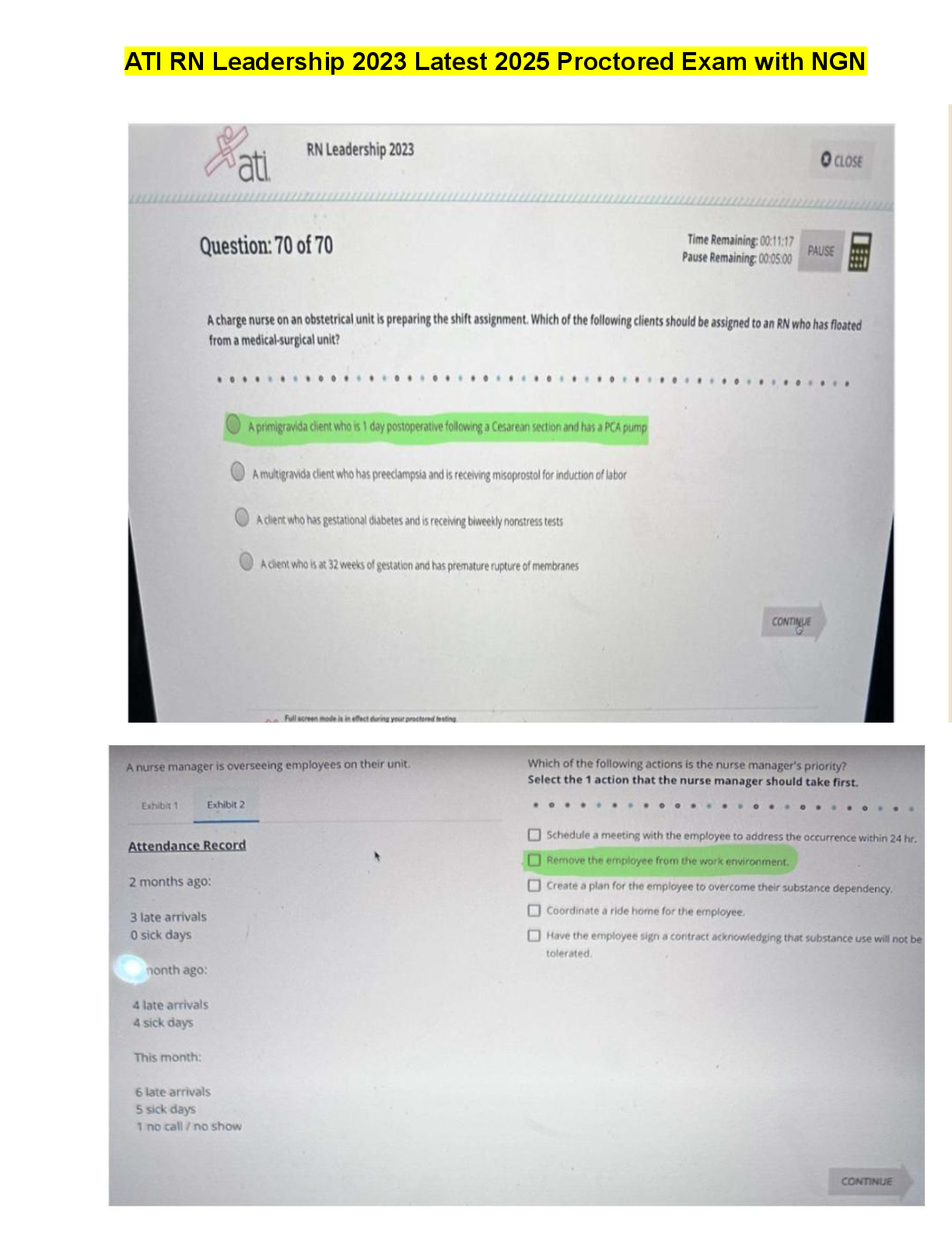 Preview image for Legit ATI RN Leadership 2023 (Latest 2025) Proctored Exam with NGN: Actual 70 Questions and Answers for 2023 Latest 2025 RN ATI Leadership Proctored Exam with NGN: 70 Q & A