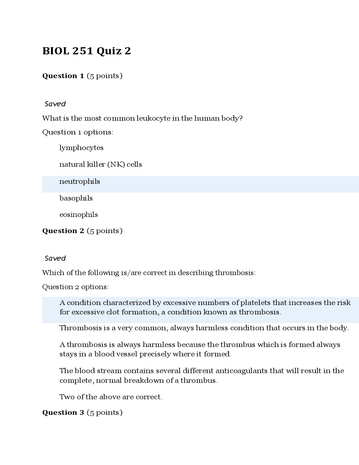 Preview image for BIOL 251 Quiz 2 | Questions and Answers | American Military University