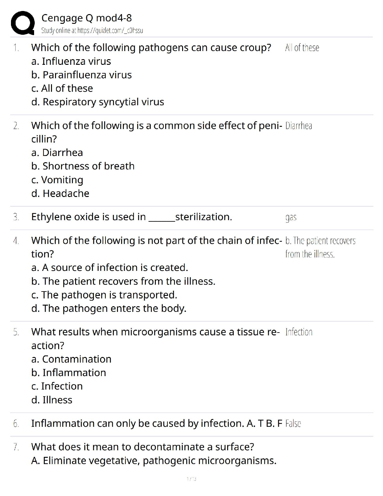 Preview image for Cengage Q Mod 4–8 / Quiz Answers & Study Guide / Score 100% / 2025 Update