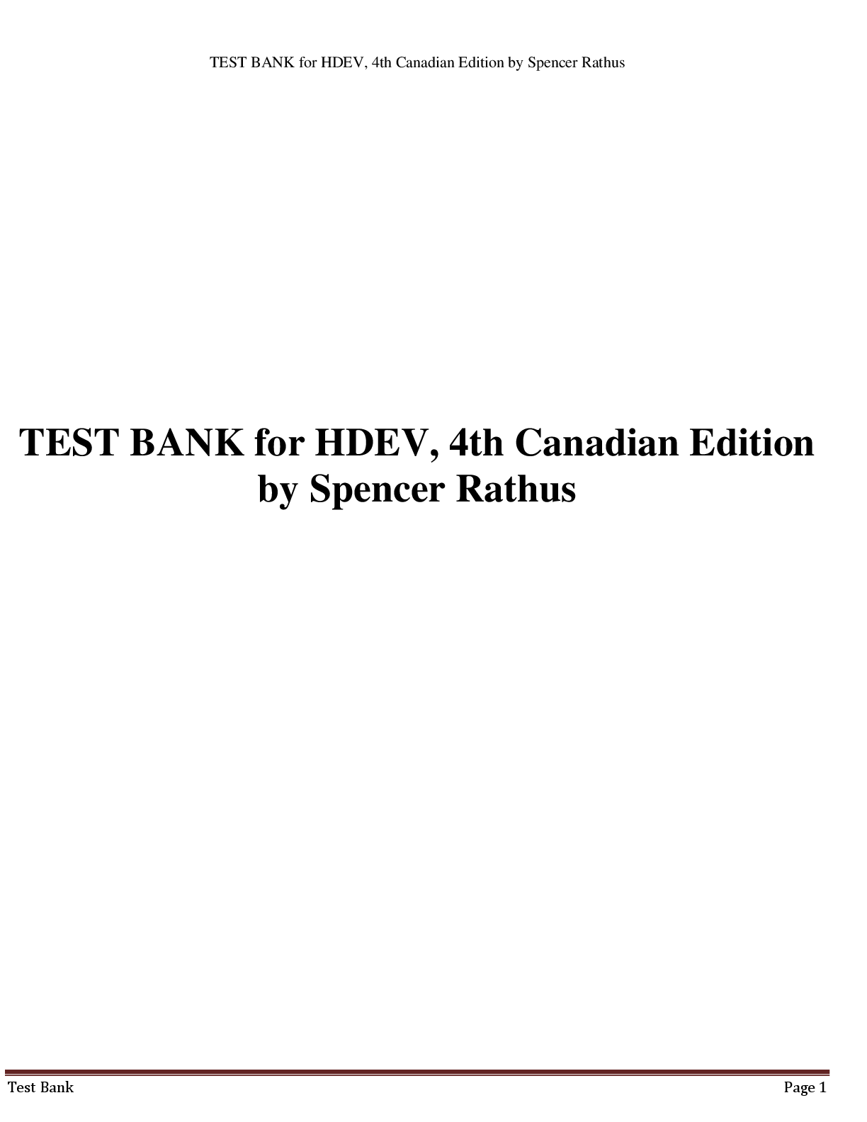 Preview image for TEST BANK for HDEV, 4th Canadian Edition  by Spencer Rathus