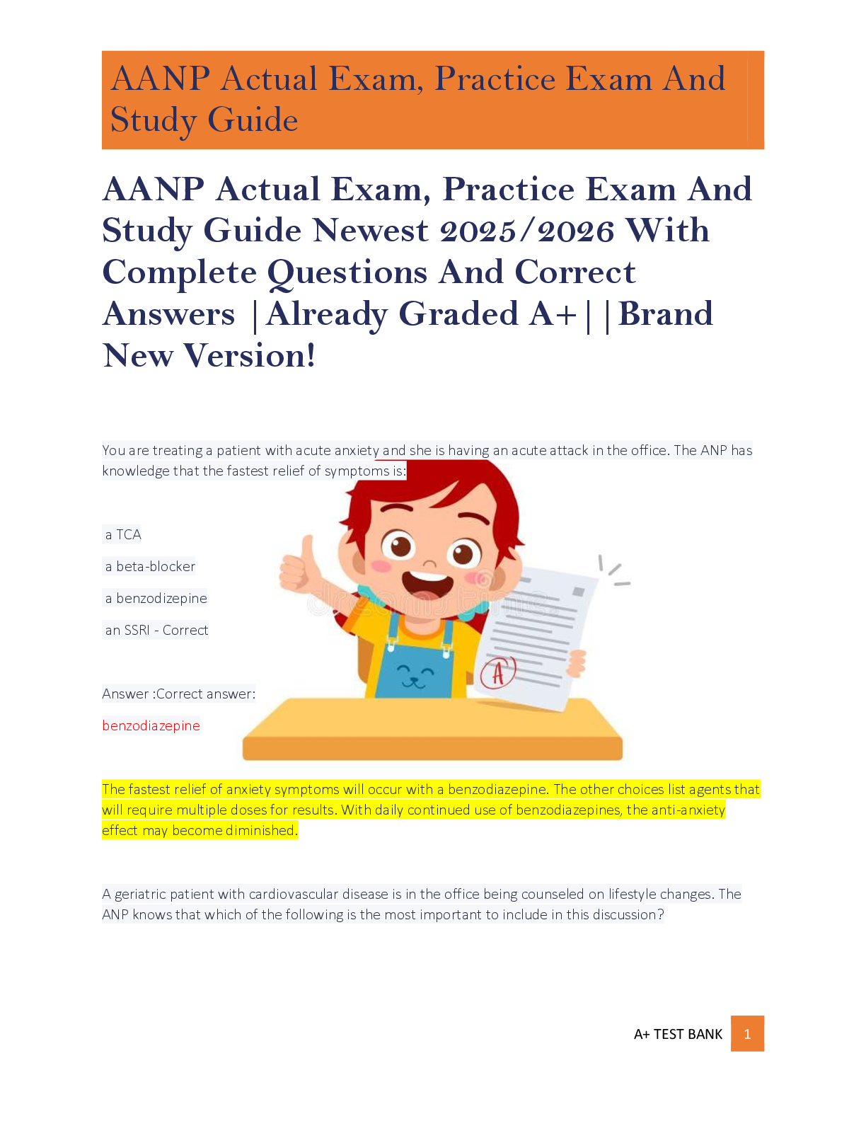 Preview of NUR 170 Concepts of Medical Surgical  Nursing  EXAM 1 /NUR170 Exam 1  Actual Exam Newest 2