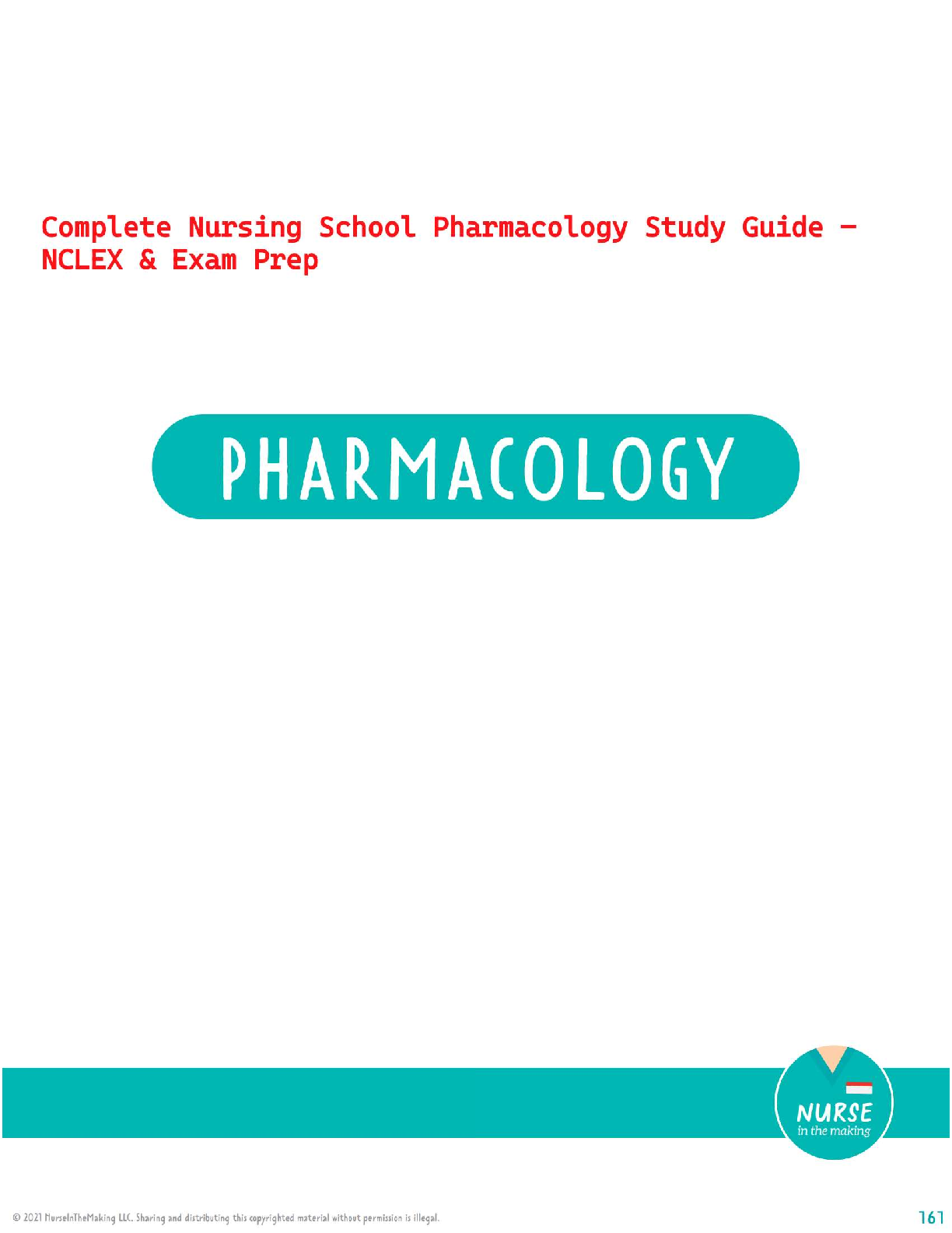 Complete Nursing School Pharmacology Study Guide – NCLEX & Exam Prep
